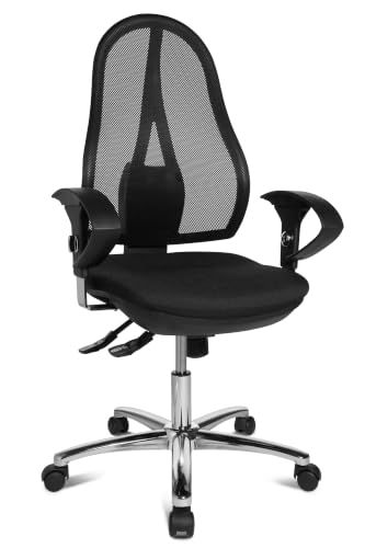 Topstar Open Point SY Deluxe Ergonomische Draaistoel Incl. Armleuningen, Stof, Zwart, Een Maat