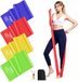 Fokky Fitnessbanden, set van 4, 2 m weerstandsbanden, gymnastiekband met 4 | Weerstandsbanden met draagtas en oefenhandleiding, fitnessband voor spieropbouw, yoga, pilates, voor mannen en vrouwen