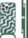 iMoshion Hoesje iPhone 15 Pro Max - Siliconen Back Cover met Koord - Petrol Green Groovy