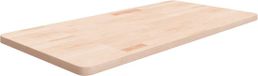 vidaXL Wastafelblad 100x50x2,5 cm onbehandeld massief eikenhout