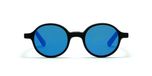 L.G.R Reunion Lunettes de Soleil Homme Noir Rondes Bleu 48mm
