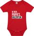 Bellatio Decorations Papas valentijn cadeau tekst baby rompertje rood jongens en meisjes - Valentijn cadeau romper 68