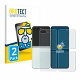 BROTECT - Screenprotector voor Samsung Galaxy Z Flip 5 (Voor+Achter) - Folie Beschermfolie matte 2 Stuks