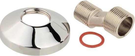 KIRCHHOFF S-Aansluiting - 1/2"BU x 15 mm x 3/4"BU - Met Rozet Met Draad