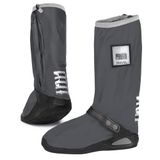 PERLETTI Waterdichte Overschoenen Mannen Vrouwen voor Motoren en Bergen - Heren Reflecterende Regenbescherming Antislip Outdoor- Schoenovertrekken Galoshes Regen Sneeuw Herbruikbaar (Grijs, 36/39 EU)