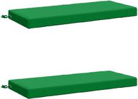vidaXL - 2-delige Bankkussens - SOEST - 100% Polyester - Groen - 120 x 50 x 8 cm