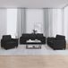 Maison Exclusive ensemble de canapé 3 pièces avec coussins, noir, similicuir