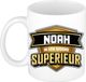 Bellatio Decorations Naam mok Noah - wit - Superieur - keramiek - 300 ml - collega beker - cadeau