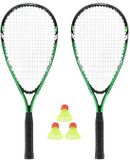 Nils NRS001 - Crosstrainer Set - 2 Rackets - 3 Shuttles - Groene Tas