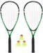 Nils NRS001 - Crosstrainer Set - 2 Rackets - 3 Shuttles - Groene Tas