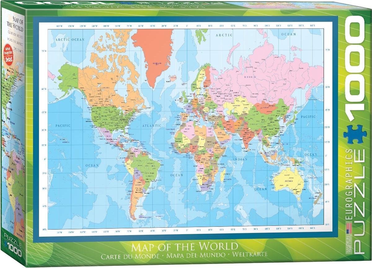 Eurographics Map of the World Puzzel (1000 stukjes)