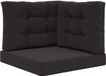 vidaXL - Coussin de banc d'extérieur - Polyester - Noir - 60 x 60 cm