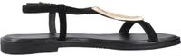 CARMELA Platte sandalen 163290C Zwart Leer Vrouwen Maat 36