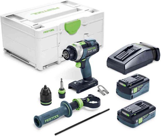 Festool TPC 18/4 I-Plus QUADRIVE Accu Klop-/Schroefboormachine 18V 4.0/5.0Ah in Systainer - 577651