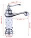 Robinet de lavabo rétro - Montage à un trou - Montage par le dessus - Vanne céramique - Température réglable - Corps en acier inoxydable - Flexibles d'alimentation