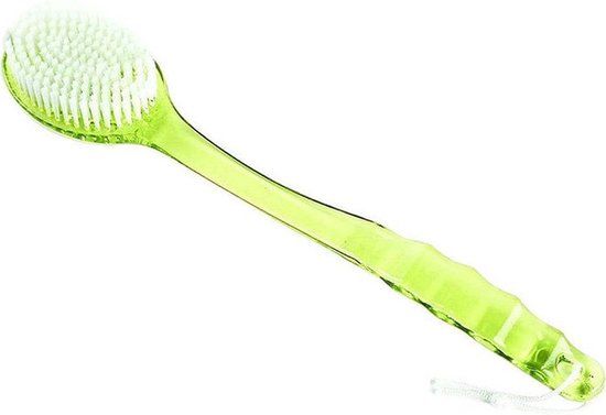 Bad Borstel Groen met Lange Steel en Scrubber - Rugborstel - Doucheborstel - van Heble®