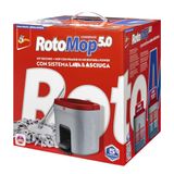 ROTOMOP 5.0 Set emmers + mop met franjes van microvezel Power met was- en droogsysteem