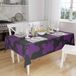 Bonamaison Tafelkleed, Anti-Mold, Sneldrogend, Waterdicht, 100% Polyester Tafellaken, Paars, zwart, 140 x 160 Cm