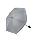 Bambisol Parasol, universele kinderwagen, UV-bescherming, UPF 50+, dubbele gewrichten, Classico, grijs