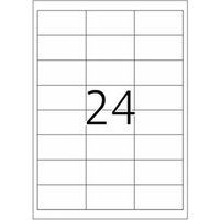 HERMA Premium - Papier - mat - permanent zelf-klevend - wit - 66 x 33.8 mm 2400 etiket(ten) (100 vel(len) x 24 gelamineerde etiketten