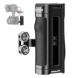 NEEWER Lichte zijgreep, camerakooigreep met siliconen profielhandgreep, dubbele schroef 1/4 inch, 1/4 inch schroefdraad, koude kam, verticale instelling, compatibel met SmallRig NEEWER Cage, CA067H