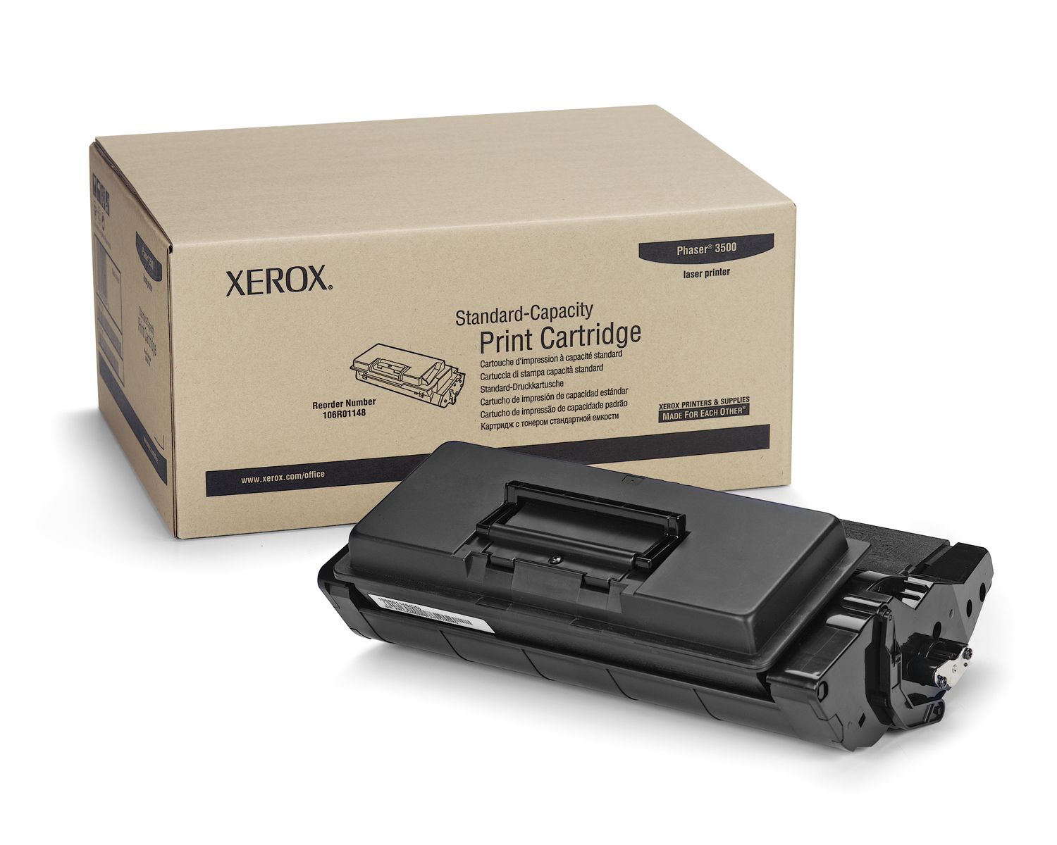 Xerox Standaard Printcartridge 106R01148 - Zwart - 6000 Pagina's - Phaser 3500