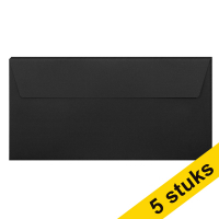 Clairefontaine Clairefontaine gekleurde enveloppen zwart EA5/6 120 grams (5 stuks)