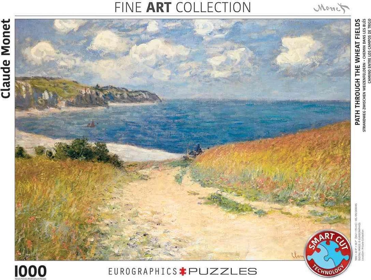 Eurographics Puzzel strandweg tussen tarwevelden van Claude Monet