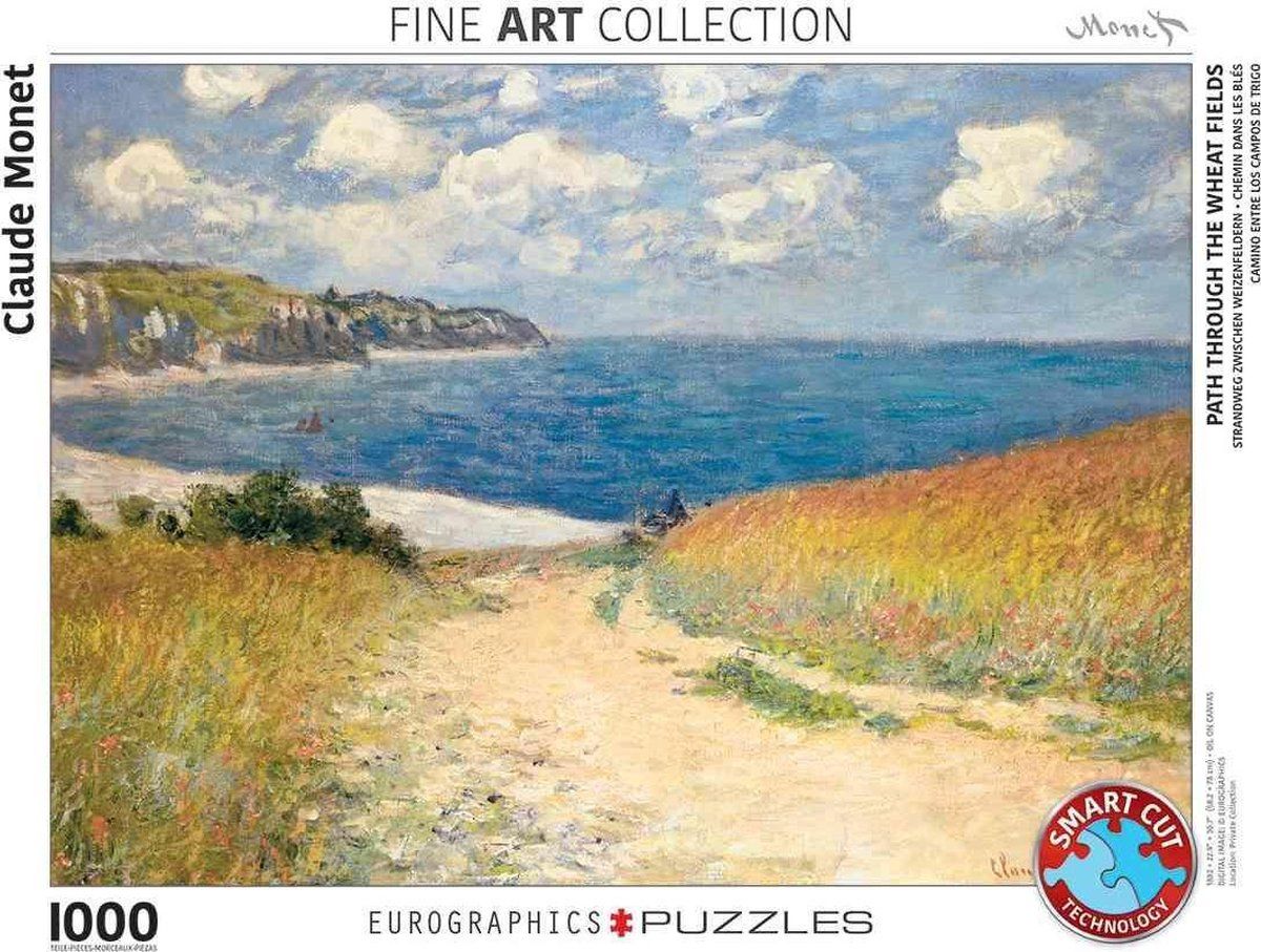 Eurographics Puzzel strandweg tussen tarwevelden van Claude Monet - 0628136614993
