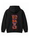 LUNØIR Studio Sweatshirt 'Tokyo City Lights – Vermilion' zwart