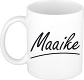 Bellatio Decorations Shoppartners Bv Maaike Naam Koffiemok - Wit - Keramiek - 300ml