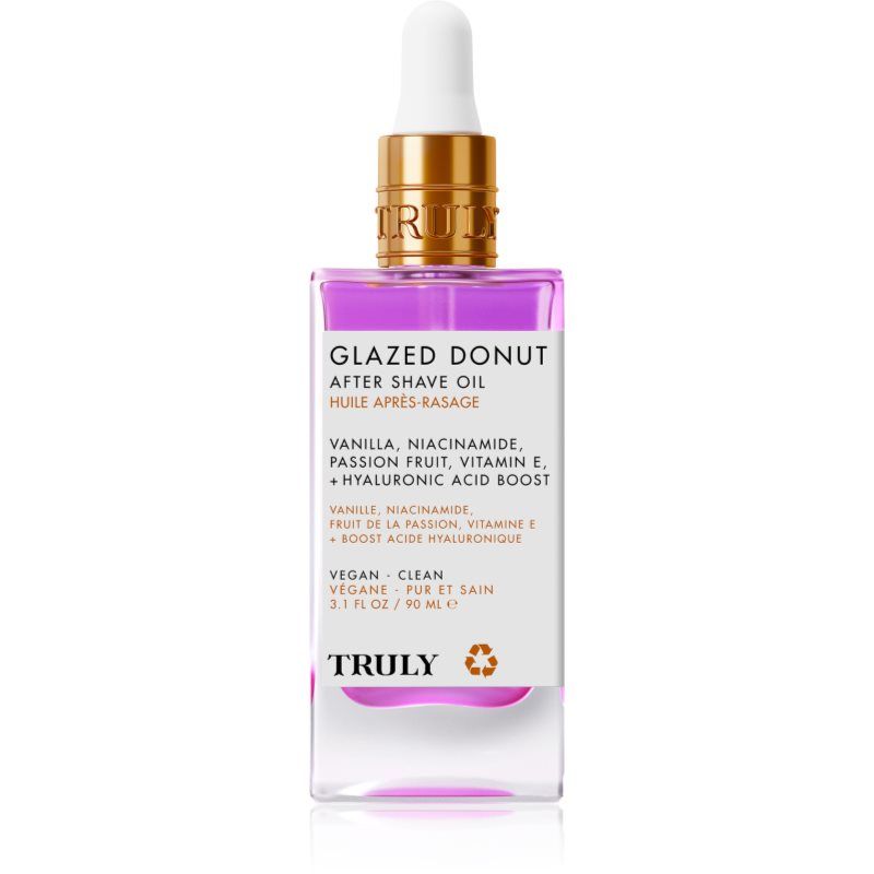 Truly Glazed Donut Truly Scheerolie in donut-vorm, geëmailleerd, behandeling van scheerbultjes voor vrouwen, aftershave olie voor vrouwen en behandeling van ingegroeide haren voor de bikinizone. After Shave voor