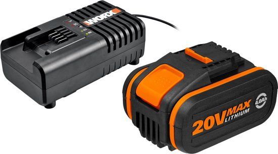 Worx Starterset WA3604 Lader 16-20V / 2.0A en Accu Bare Tool 4.0Ah Li-Ion