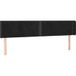 Velours Tête de lit avec oreilles noir 203x16x78/88 cm