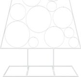 vidaXL Arbre de Noël en métal avec support rond KUOPIO 180 cm Acier Blanc