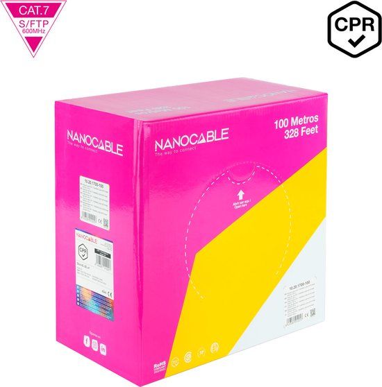 NANOCABLE FTP Cat7 Network Cable - 100m - Orange