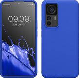 kwmobile telefoonhoesje geschikt voor Xiaomi 12T / 12T Pro - Hoesje met siliconen coating - Smartphone case in Baltisch blauw