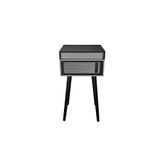 Halterrego vinylplaat met 4 afneembare houten poten en geïntegreerde HP, RMS 2 x 5 W, RCA Out, Aux in en hoofdtelefoonaansluiting, BT in/uit, lec en enrg USB, grijs