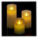 Relaxdays LED kaarsen - set van 3 - crème