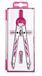 ALCO-Albert - meetcirkel met tandwielgeleiding zilver/roze | Lengte 165 mm
