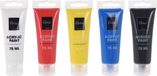 Merkloos Acryl verf setje 5 kleuren 75 ml
