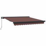 vidaXL Parasol 300x250 cm Marron