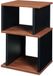 en.casa Table d'appoint Trond 50x33x29 cm noir et couleur noyer