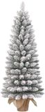 Black Box Trees Gerlos Smalle Kunstkerstboom in Jute - H90 x Ø41 cm - Groen Frosted