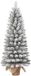 Black Box Trees Gerlos Smalle Kunstkerstboom in Jute - H90 x Ø41 cm - Groen Frosted