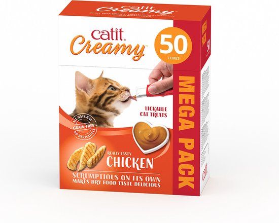 Cat It Creamy Kip Kattenlekkernijen - 50 x 10g