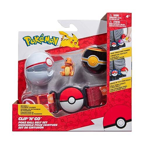 Pokémon Pokémon PKW3163 Charmander Battle Figuur met Clip 'N' Go-riem plus luxe bal en Pokéball-accessoires