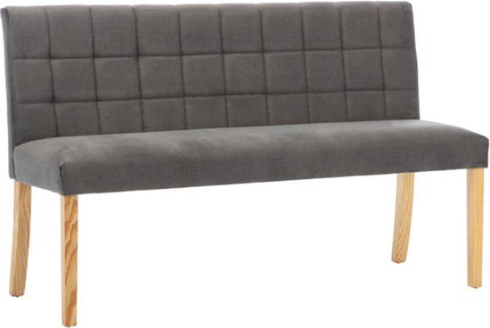 vidaXL Bankje 140 cm fluweel grijs