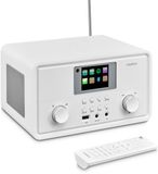 MEDION P85027 Internetradio (DAB Plus, FM-radio, Spotify Connect, WLAN, Bluetooth, Streaming, Equalizer, Kleurenbeeldscherm, USB, AUX, Wekker, Sluimerfunctie, Slaaptimer), MD88069, wit