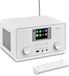 MEDION P85027 Radio internet (DAB Plus, radio FM, Spotify Connect, WLAN, Bluetooth, streaming, égaliseur, écran couleur, USB, AUX, réveil, fonction snooze, minuterie de sommeil), MD88069, blanc
